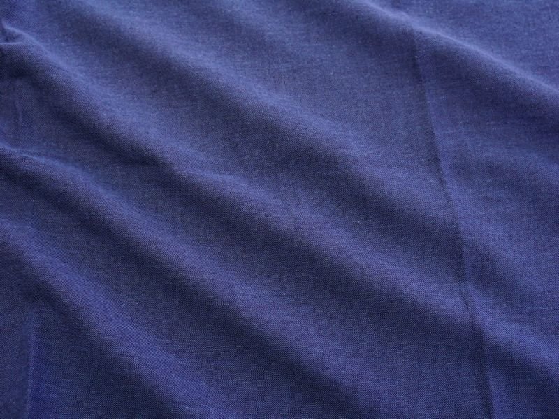 画像4: 【カット済み生地 2.5M】播州織　和紙混オックスフォード　DKブルー　
