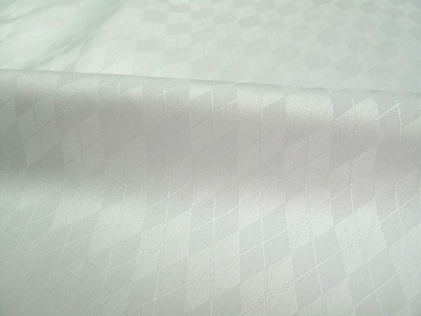 画像1: 播州織　菱形　ホワイト (1)
